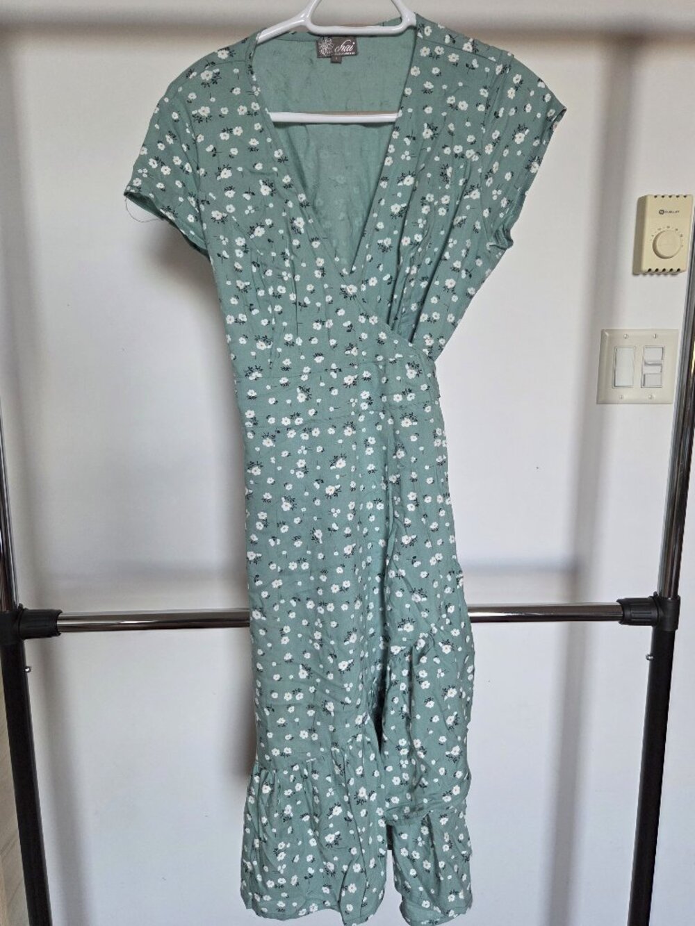 Chai Adjustable Floral Print Wrap Dress